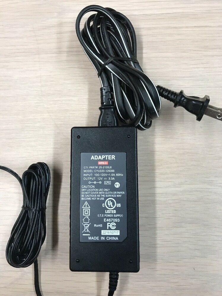 *Brand NEW* 12V 3A AC Adapter Power Supply CYUS50-120300 EPS-3